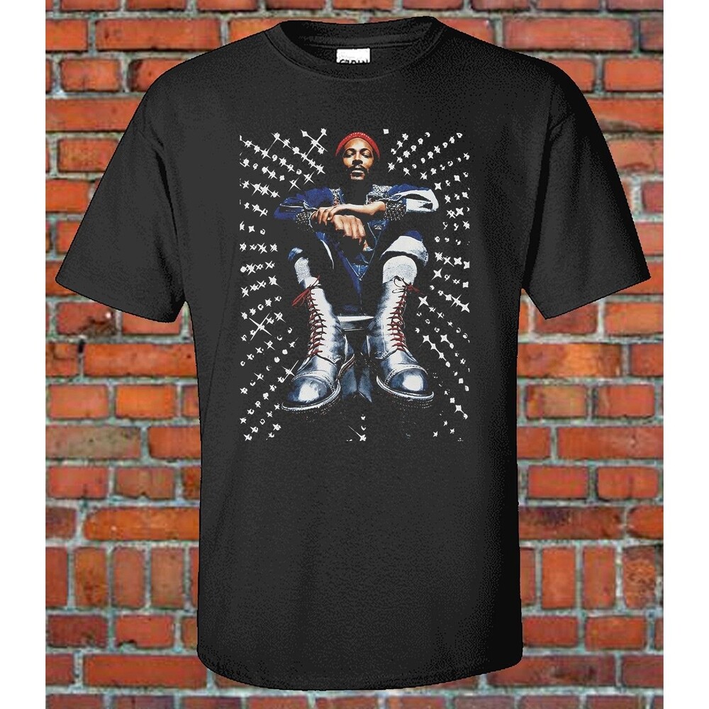Retro Soul Legend Starry Graphic Tee - Vintage 70s Style Urban Marvin Gaye